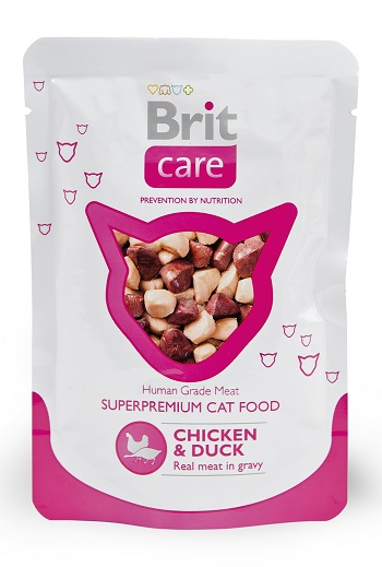 Brit Care пауч для кошек с курицей и уткой