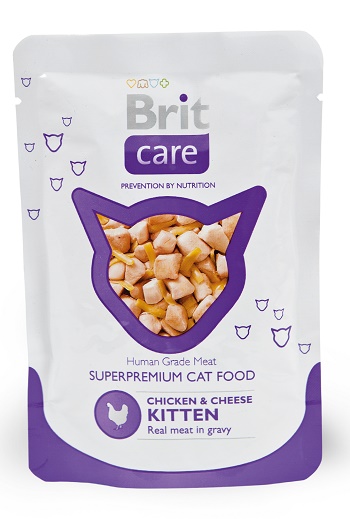 Brit Care пауч для котят с курицей и сыром