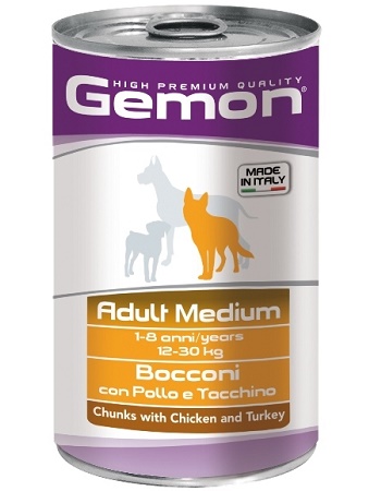 Gemon Adult Medium консервы для собак средних пород с курицей