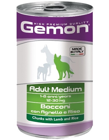Gemon Adult Medium консервы для собак средних пород с ягненком