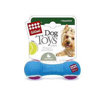 GiGwi игрушка для собак Гантеля малая с пищалкой 13 см (75006)