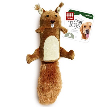 GiGwi игрушка для собак Белка с большой пищалкой 32 см (75015)