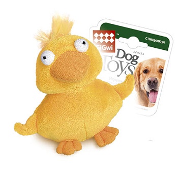 GiGwi игрушка для собак Утка с пищалкой 11 см (75020)