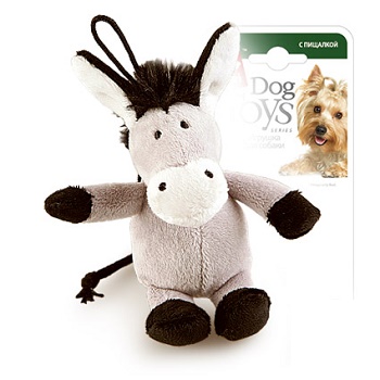 GiGwi игрушка для собак Ослик с пищалкой 10 см (75104)
