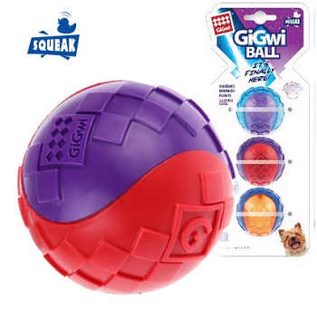 GiGwi игрушка для собак G-Ball мяч с пищалкой 5 см (3 шт.) (75326)