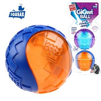 GiGwi игрушка для собак G-Ball мяч с пищалкой 6 см (2 шт.) (75328)