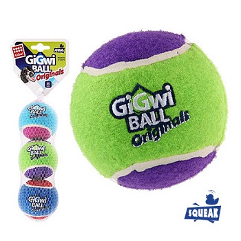 GiGwi игрушка для собак Мяч с пищалкой 6,3 см (3 шт.) (75338)