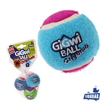 GiGwi игрушка для собак Мяч с пищалкой 4 см (3 шт.) (75340)