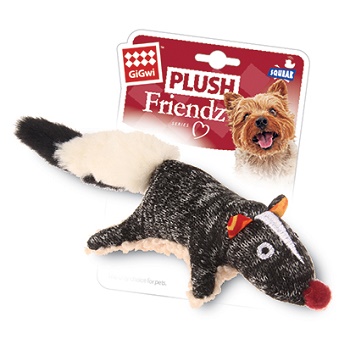 GiGwi игрушка для собак Скунс с пищалкой 9 см (75386)