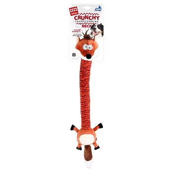 GiGwi игрушка для собак Лиса с хрустящей шеей 40 см (75414)