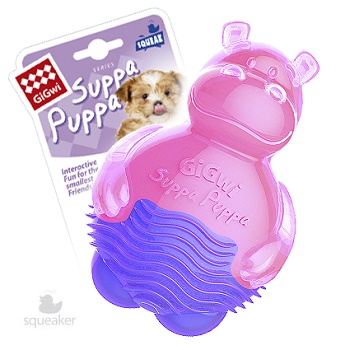 GiGwi игрушка для собак Бегемот с пищалкой 10 см (75425)