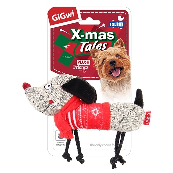 GiGwi игрушка для собак Собака с пищалкой 25 см (75466)
