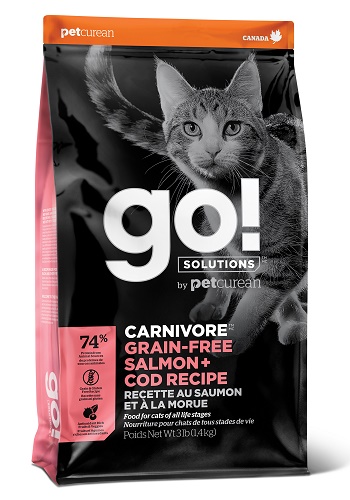GO Solutions Carnivore Salmon & Cod сухой беззерновой корм для кошек и котят с лососем и треской