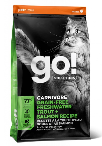 GO Solutions Carnivore Trout & Salmon сухой беззерновой корм для кошек и котят с форелью и лососем