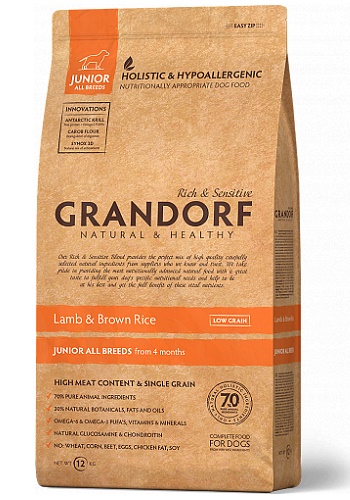 Grandorf Junior Lamb & Turkey сухой корм для щенков и молодых собак всех пород
