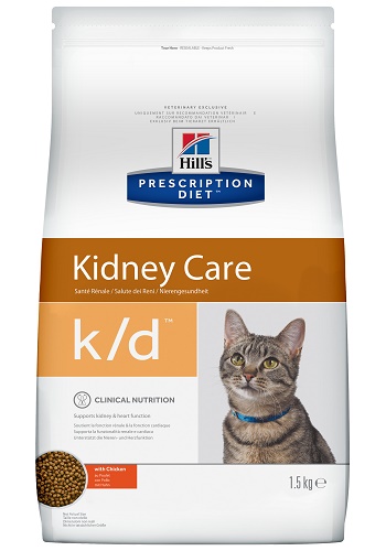 Hill's Prescription Diet K/D Kidney Care сухой корм для кошек при почечной недостаточности