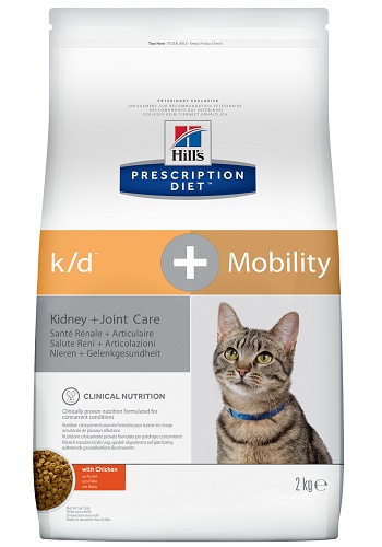 Hill's Prescription Diet K/D+Mobility Kidney+Joint Care сухой корм для кошек при почечной недостаточности