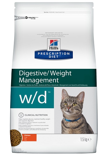 Hill's Prescription Diet W/D Digestive/Weight Management сухой корм для кошек при ожирении