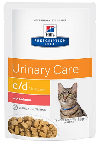 Hill's Prescription Diet C/D Multicare Urinary Care влажный корм для кошек при МКБ с лососем