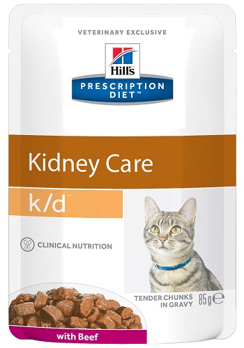 Hill's Prescription Diet K/D Kidney Care влажный корм для кошек c заболеваниями почек с говядиной