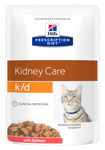 Hill's Prescription Diet K/D Kidney Care влажный корм для кошек c заболеваниями почек с лососем