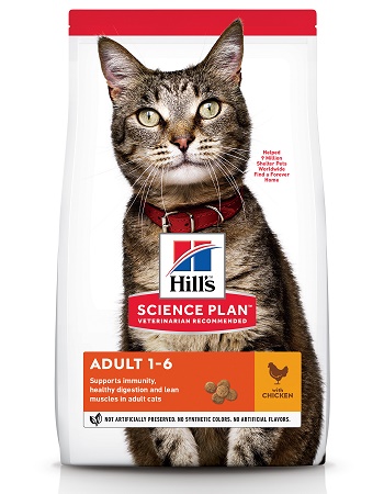 Hill's Science Plan Adult сухой корм для взрослых кошек с курицей