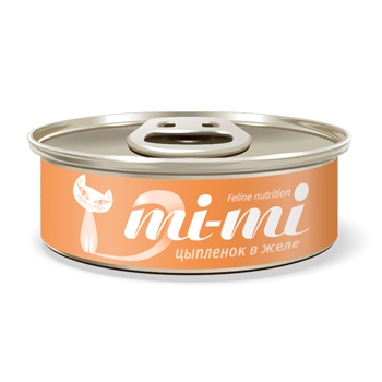 Mi-mi консервы для кошек и котят с цыпленком