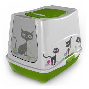 Moderna туалет закрытый Trendy Cat Funny зеленый с рисунком 50x39,5x37,5 (C185-008)