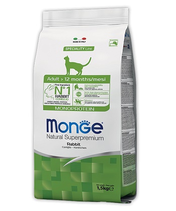 Monge Cat Monorotein сухой корм для взрослых кошек с кроликом