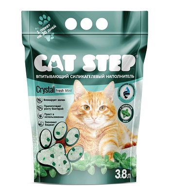 Cat Step Fresh Mint наполнитель силикагелевый