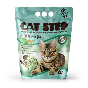 Cat Step Tofu Green Tea наполнитель растительный комкующийся