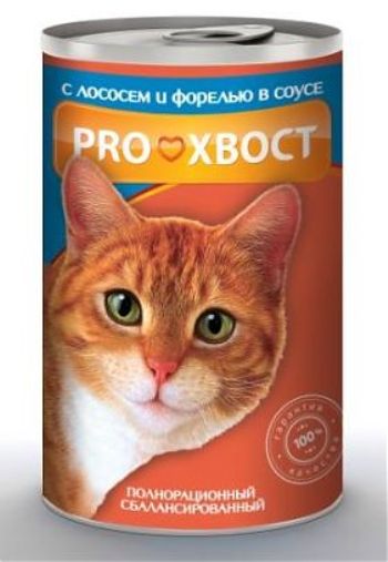 Proхвост консервы для кошек с лососем и форелью 415 г