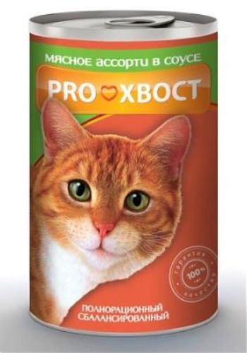 Proхвост консервы для кошек мясное ассорти 415 г