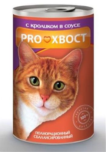 Proхвост консервы для кошек с кроликом в соусе 415 г