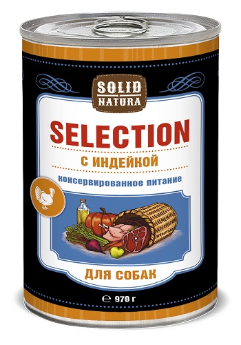 Solid Natura Selection консервы для собак с индейкой