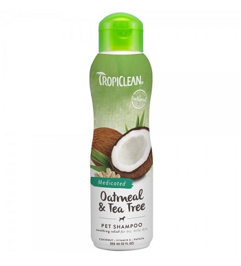 Tropiclean Oatmeal & Tea Tree шампунь для собак и кошек лечебный