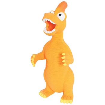 Zolux игрушка для собак латексная Динозавр оранжевый 24 см
