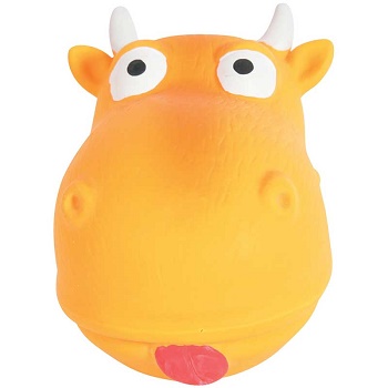 Zolux игрушка для собак латексная Корова оранжевая 18 см