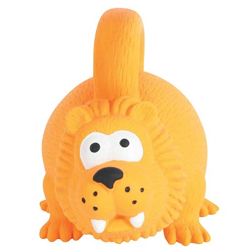 Zolux игрушка для собак латексная Лев оранжевый 15 см