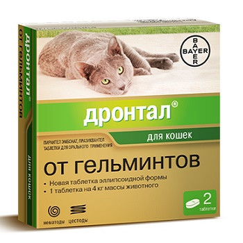 Bayer Дронтал таблетки от гельминтов для кошек