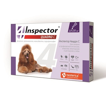 Inspector Quadro C капли противопаразитные для собак 10-25 кг