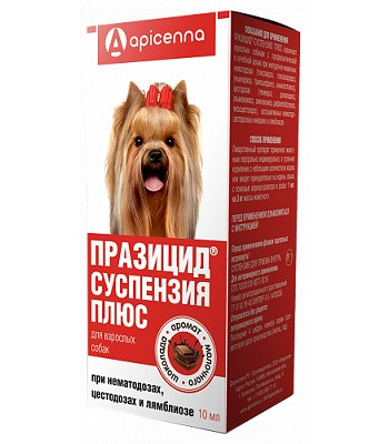 Apicenna Празицид-суспензия Плюс для взрослых собак