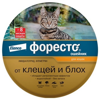 Elanco Форесто ошейник от клещей и блох для кошек