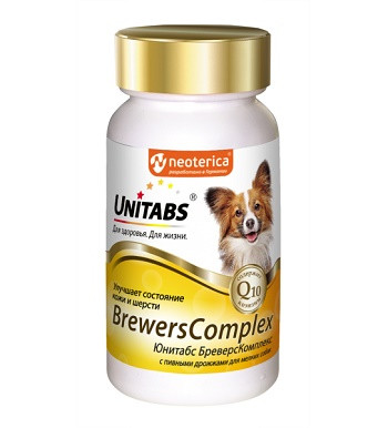Unitabs BrewersComplex витаминно-минеральный комплекс для собак мелких пород для кожи и шерсти