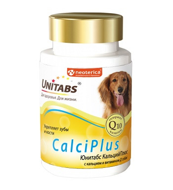 Unitabs CalciPlus витаминно-минеральный комплекс для собак для зубов и костей