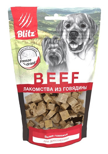 Blitz Beef сублимированное лакомство для собак Вымя