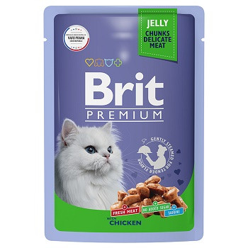 Brit Premium пауч для кошек с цыпленком в желе (Россия)
