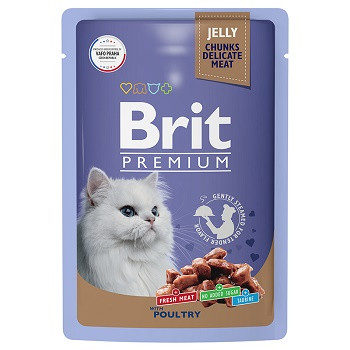 Brit Premium пауч для кошек с ассорти из птицы в желе