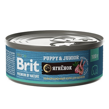 Brit Premium by Nature консервы для щенков Ягненок
