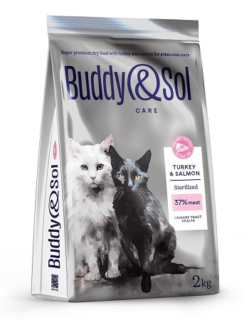 Buddy&Sol Care сухой корм для стерилизованных кошек Индейка и лосось